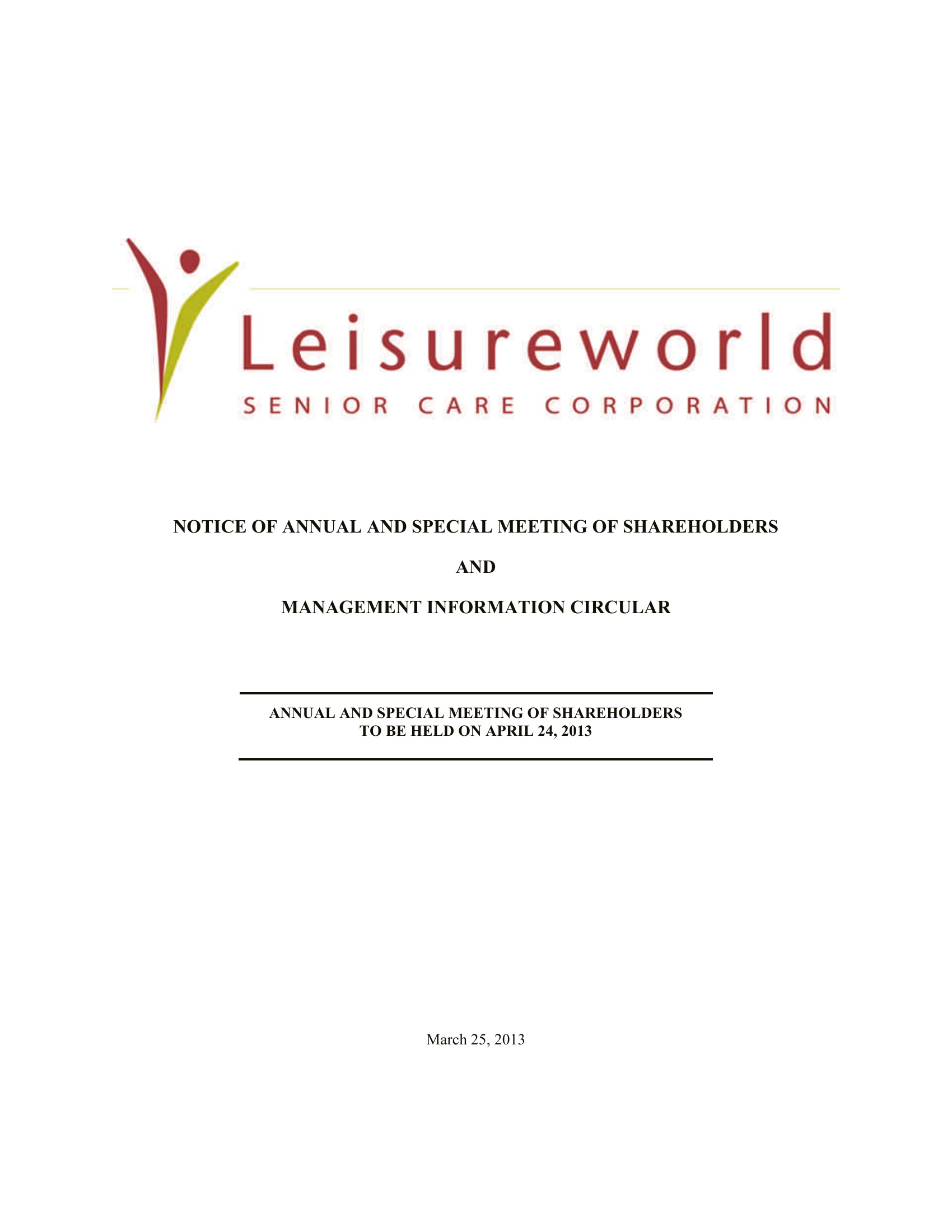 2013 Management Information Circular