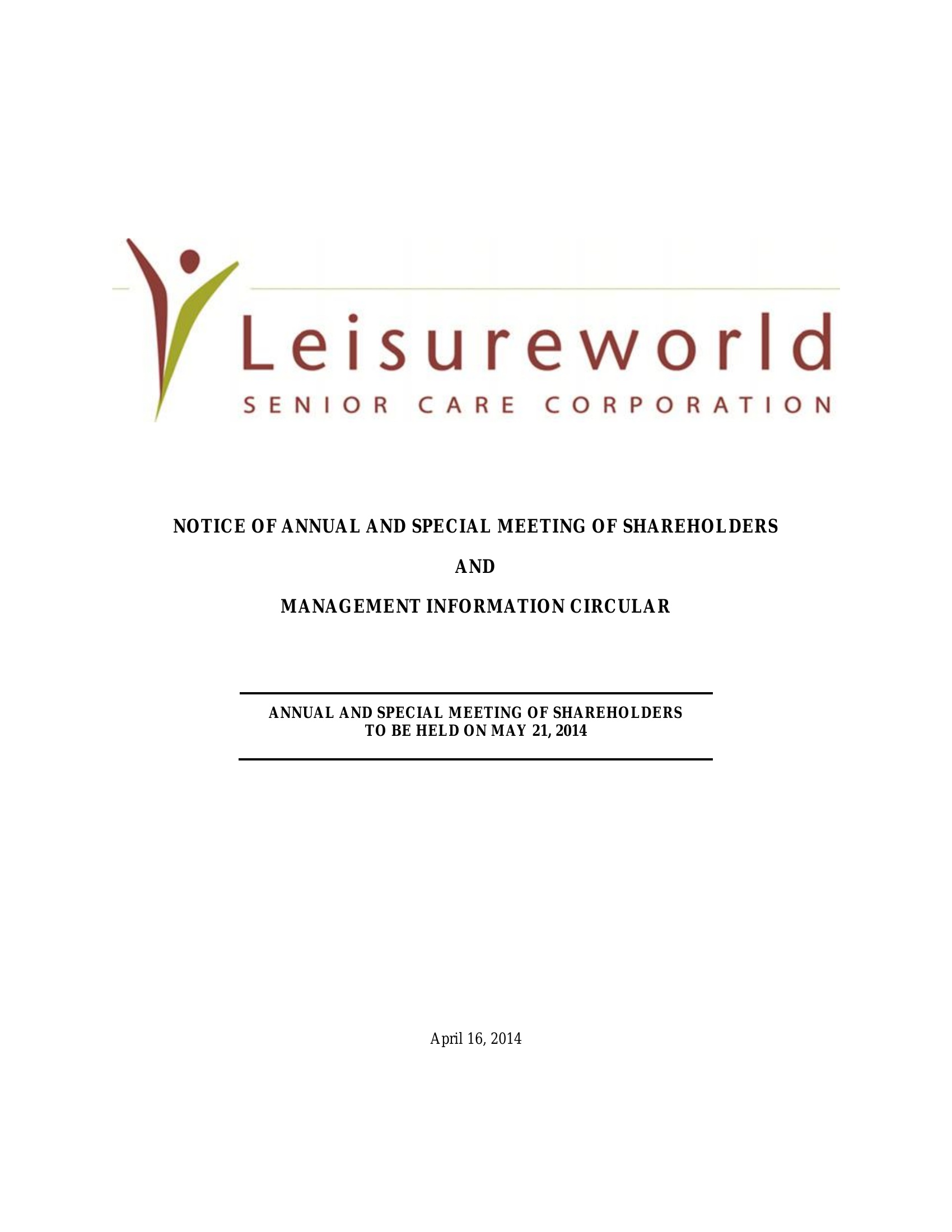 2014 Management Information Circular