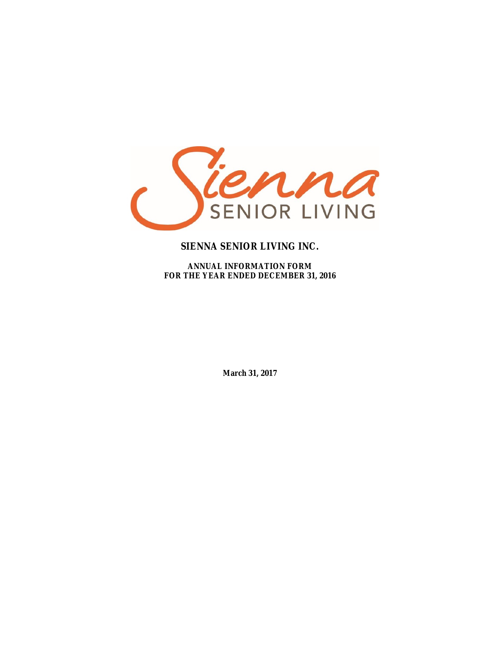 2016 Annual Information Form
