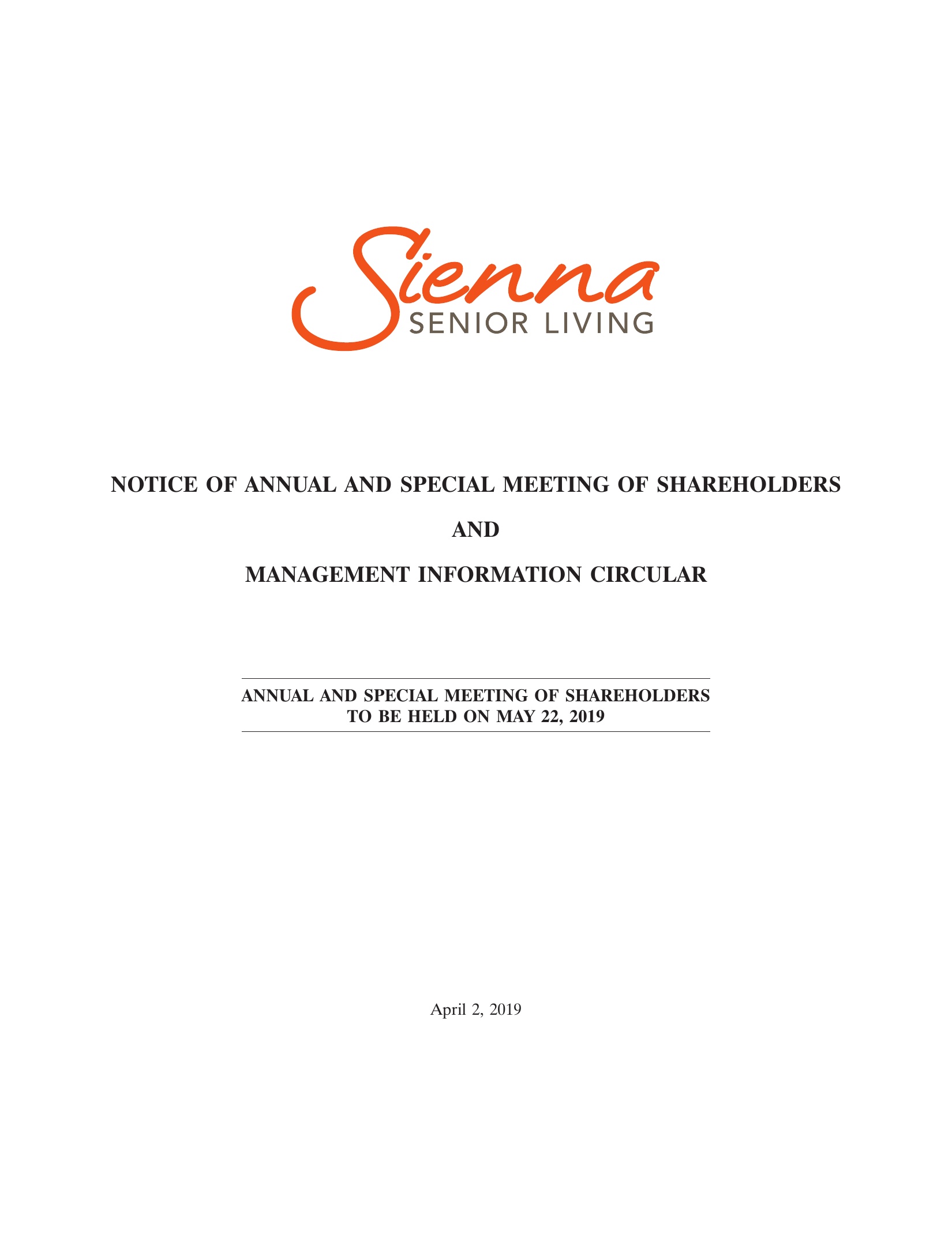 2019 Management Information Circular