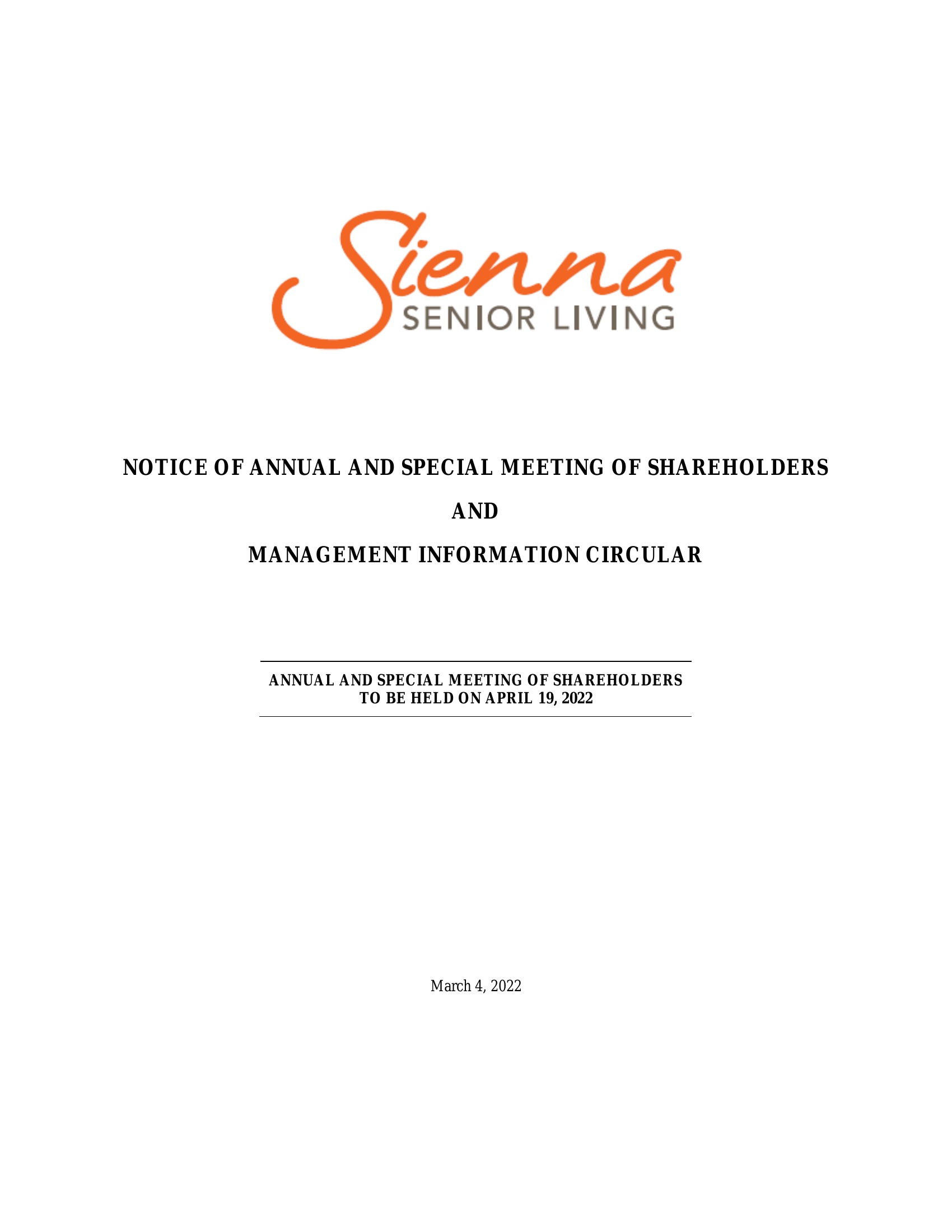 2022 Management Information Circular